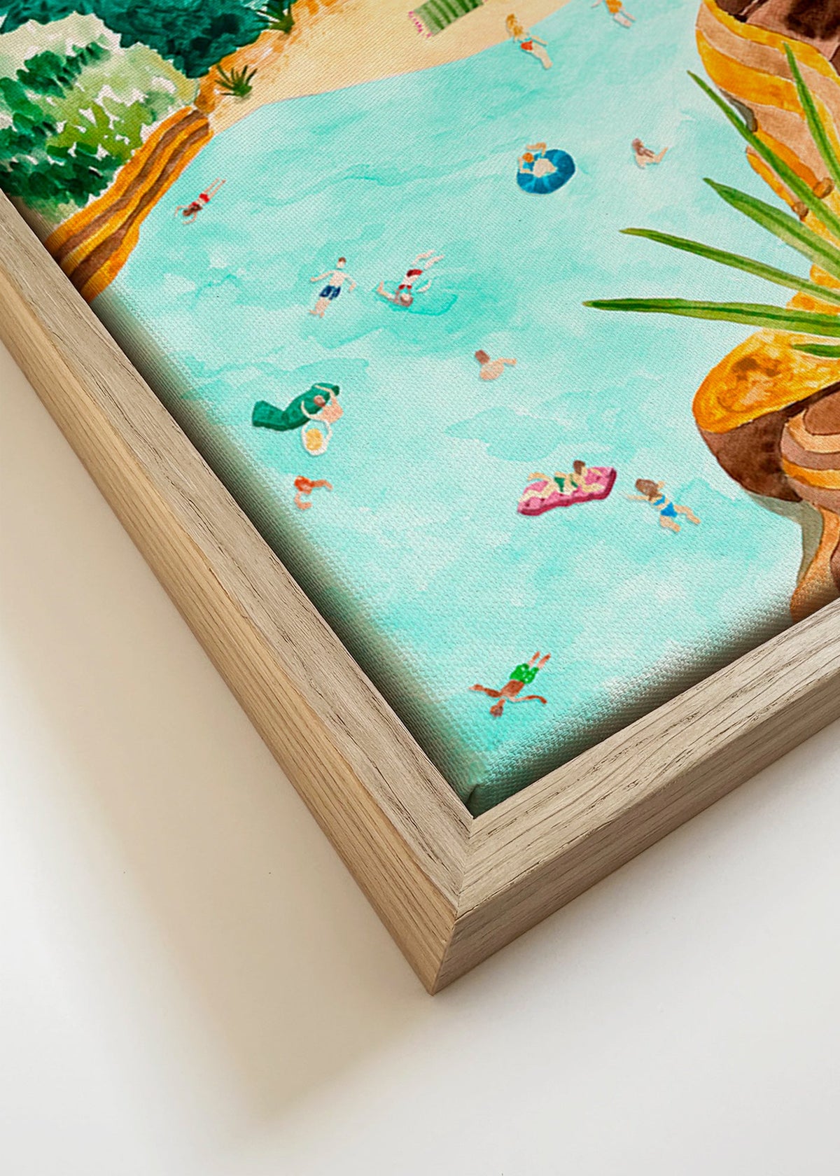 Landschap kunst Kustbaai illustratie