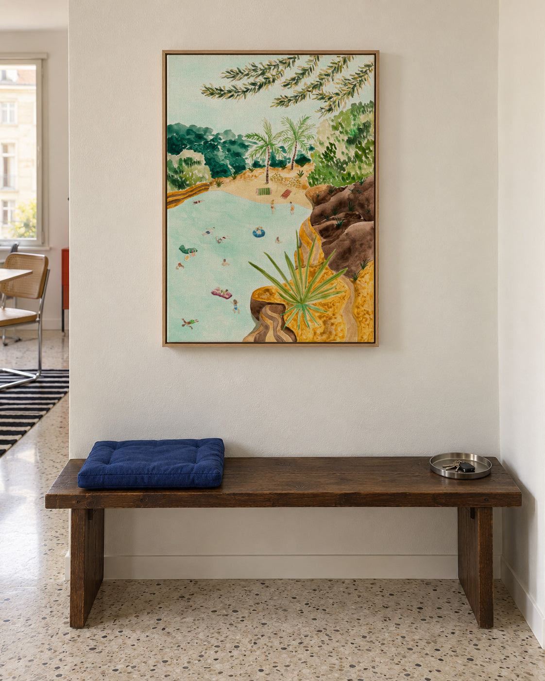 Cala Mallorquina - Framed canvas in an interior