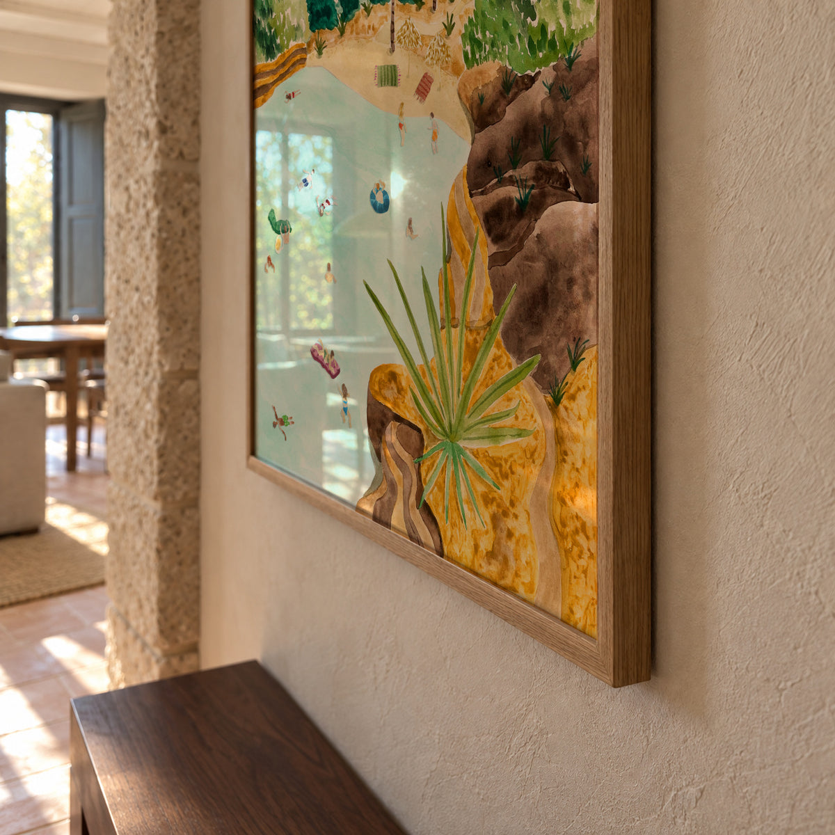 Cala Mallorquina - Framed poster detail