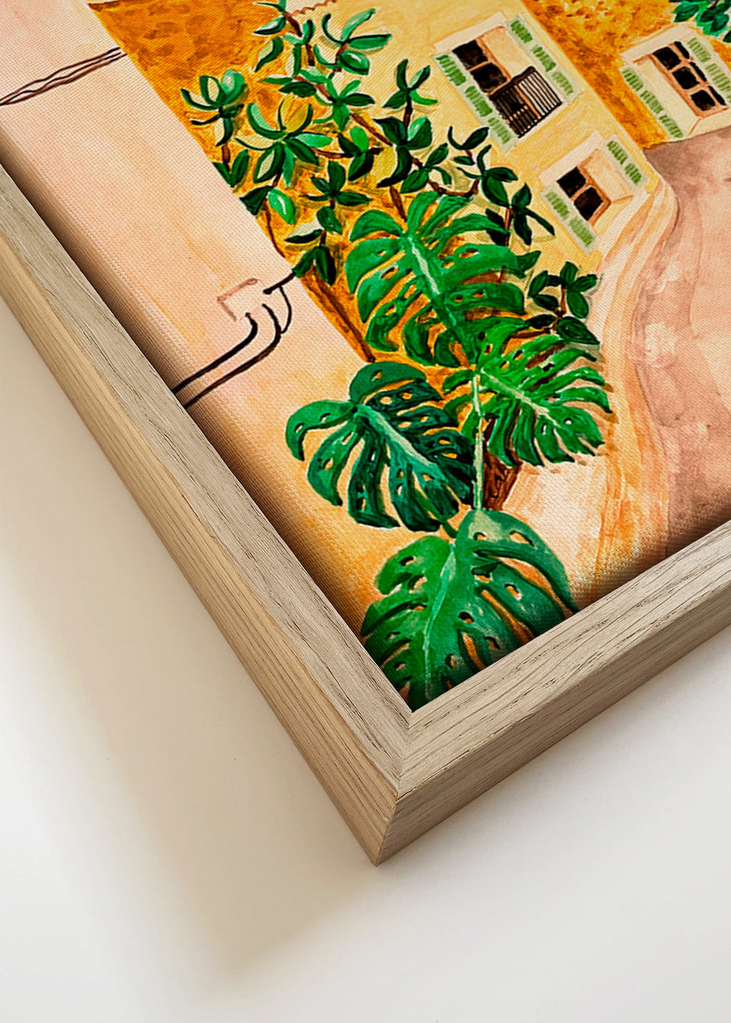 Landschap kunst: mediterraan dorpsstraatje