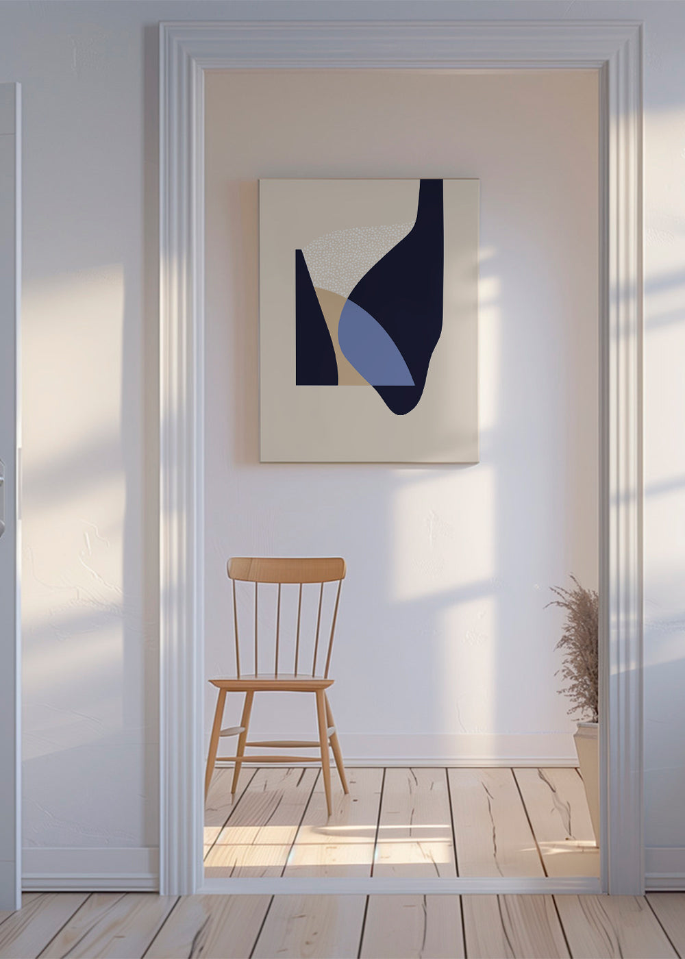 Abstract kunstwerk met organische vormen
