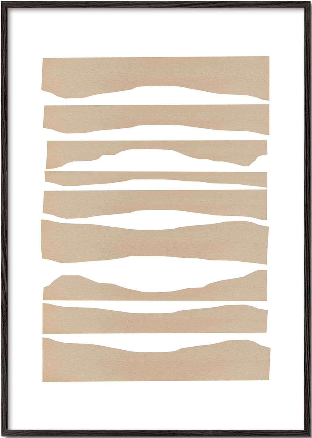 Minimalistische gescheurde beige strepen