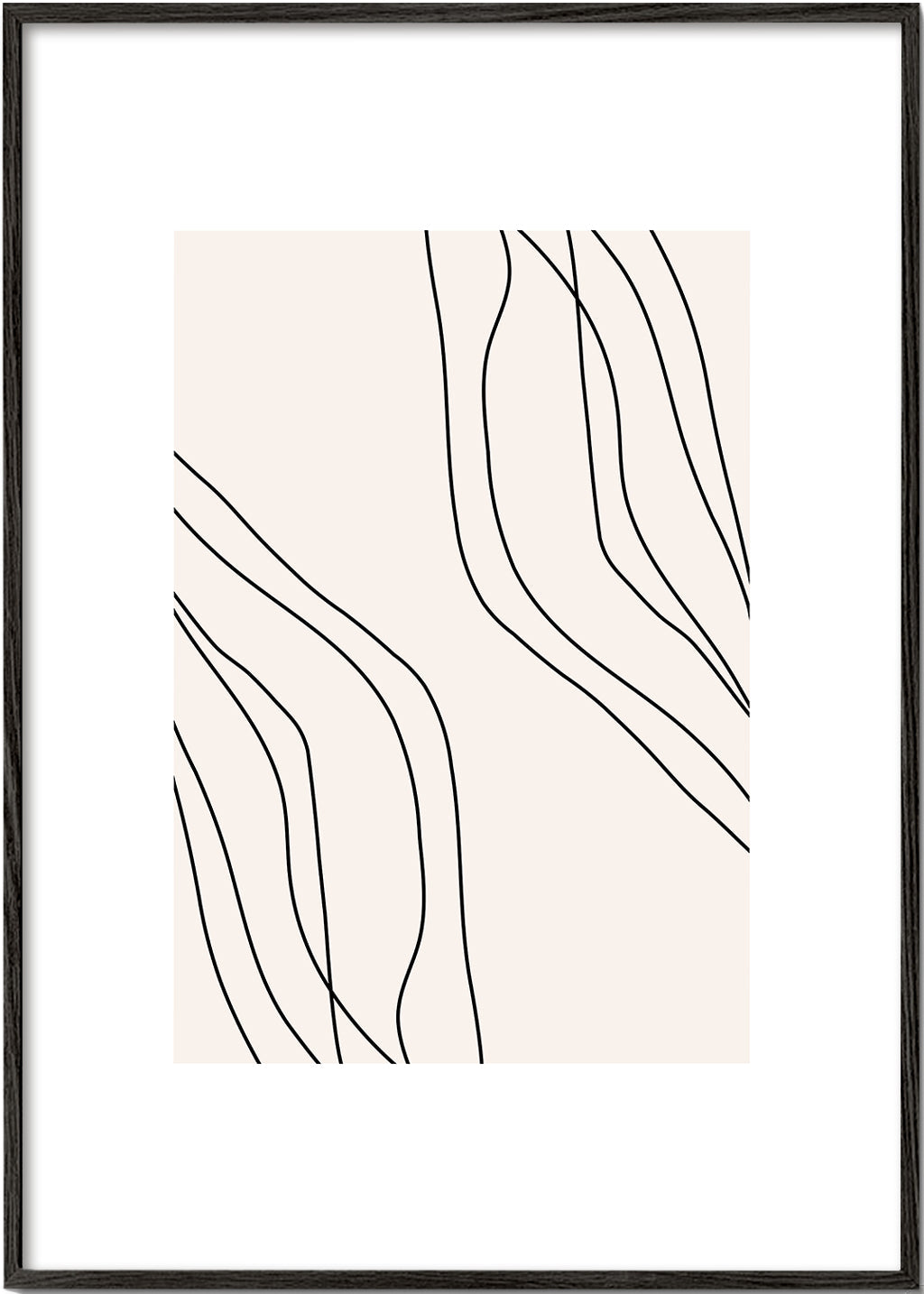 Minimalistische print met organische lijnen