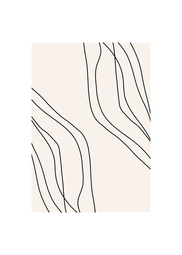 Minimalistische print met organische lijnen