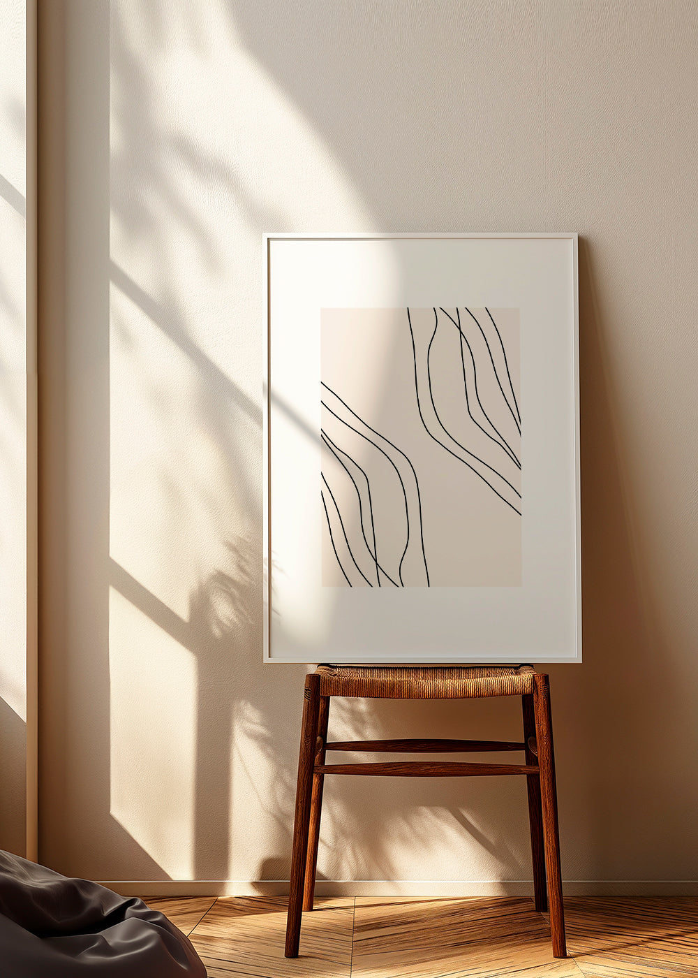Minimalistische print met organische lijnen