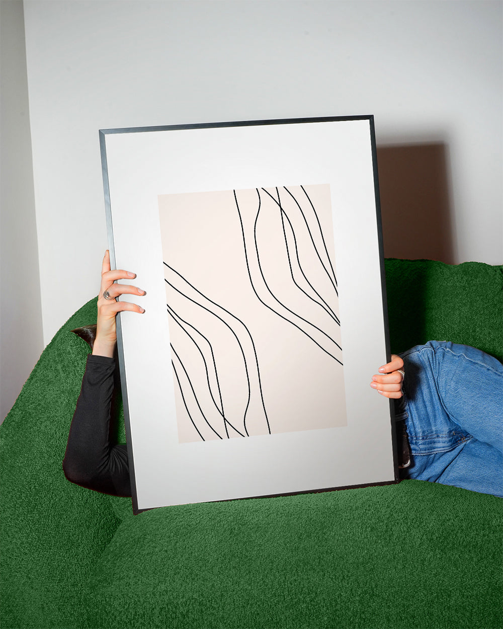 Minimalistische print met organische lijnen