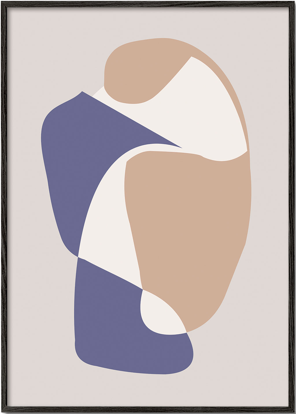 Abstract kunstwerk met organische vormen