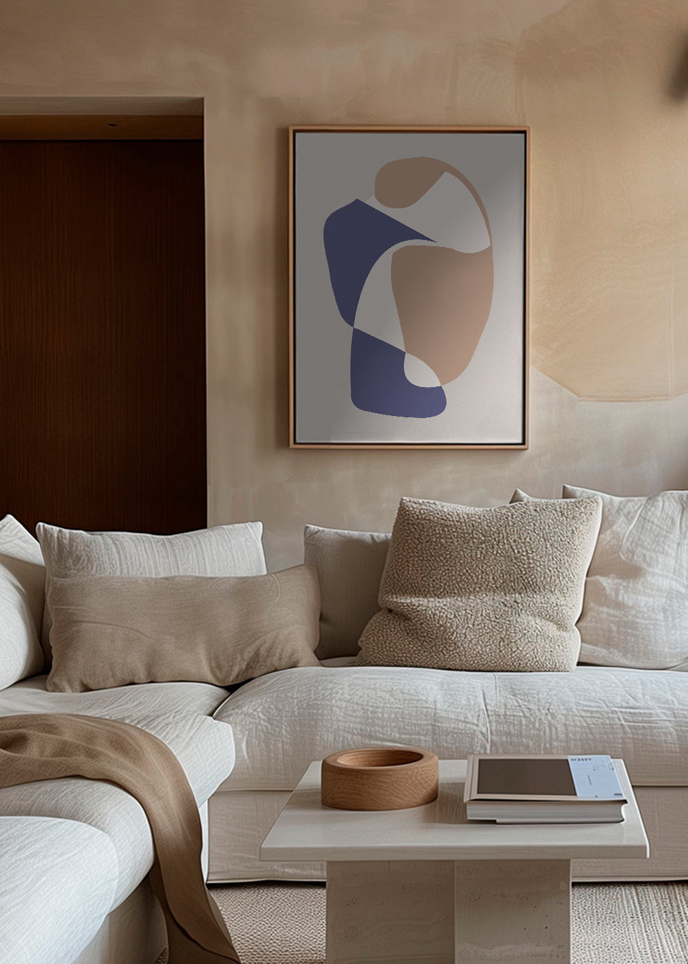 Abstract kunstwerk met organische vormen