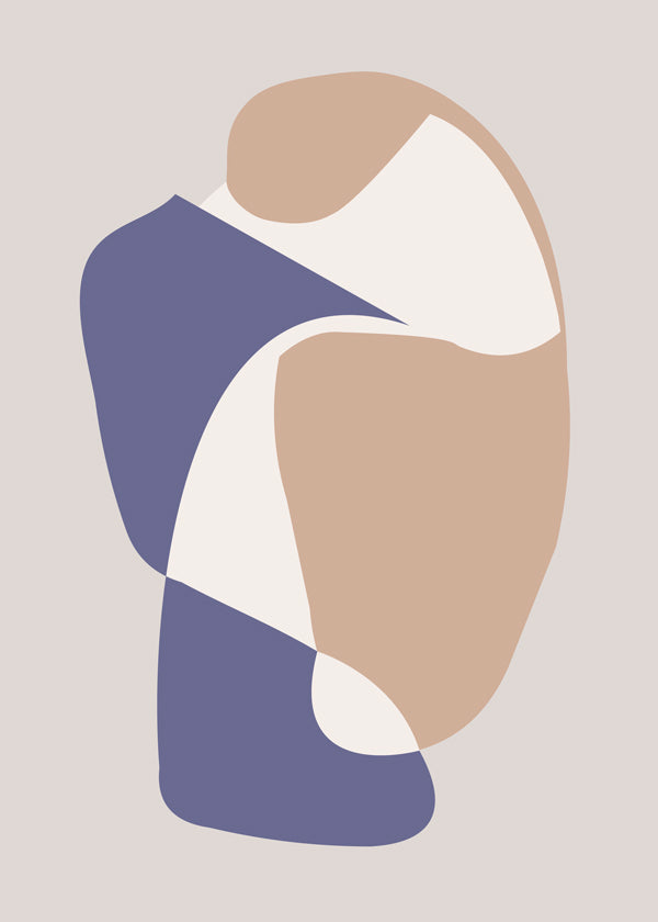 Abstract kunstwerk met organische vormen