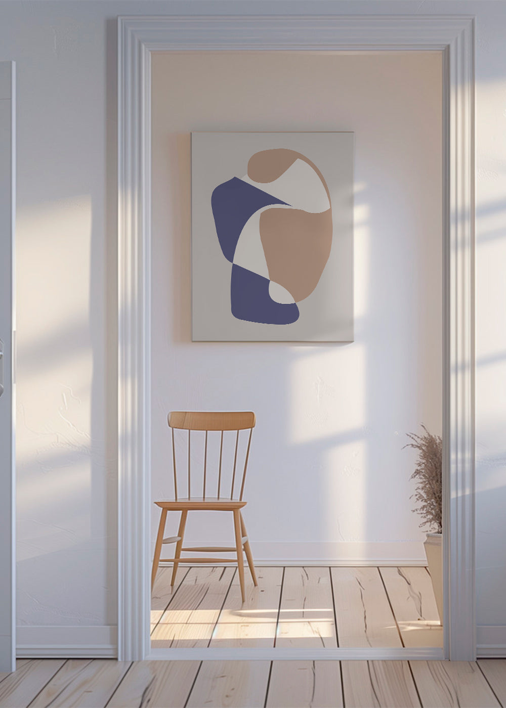 Abstract kunstwerk met organische vormen