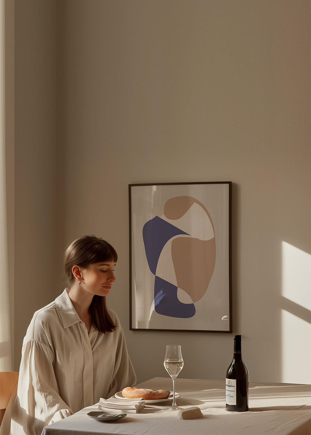 Abstract kunstwerk met organische vormen