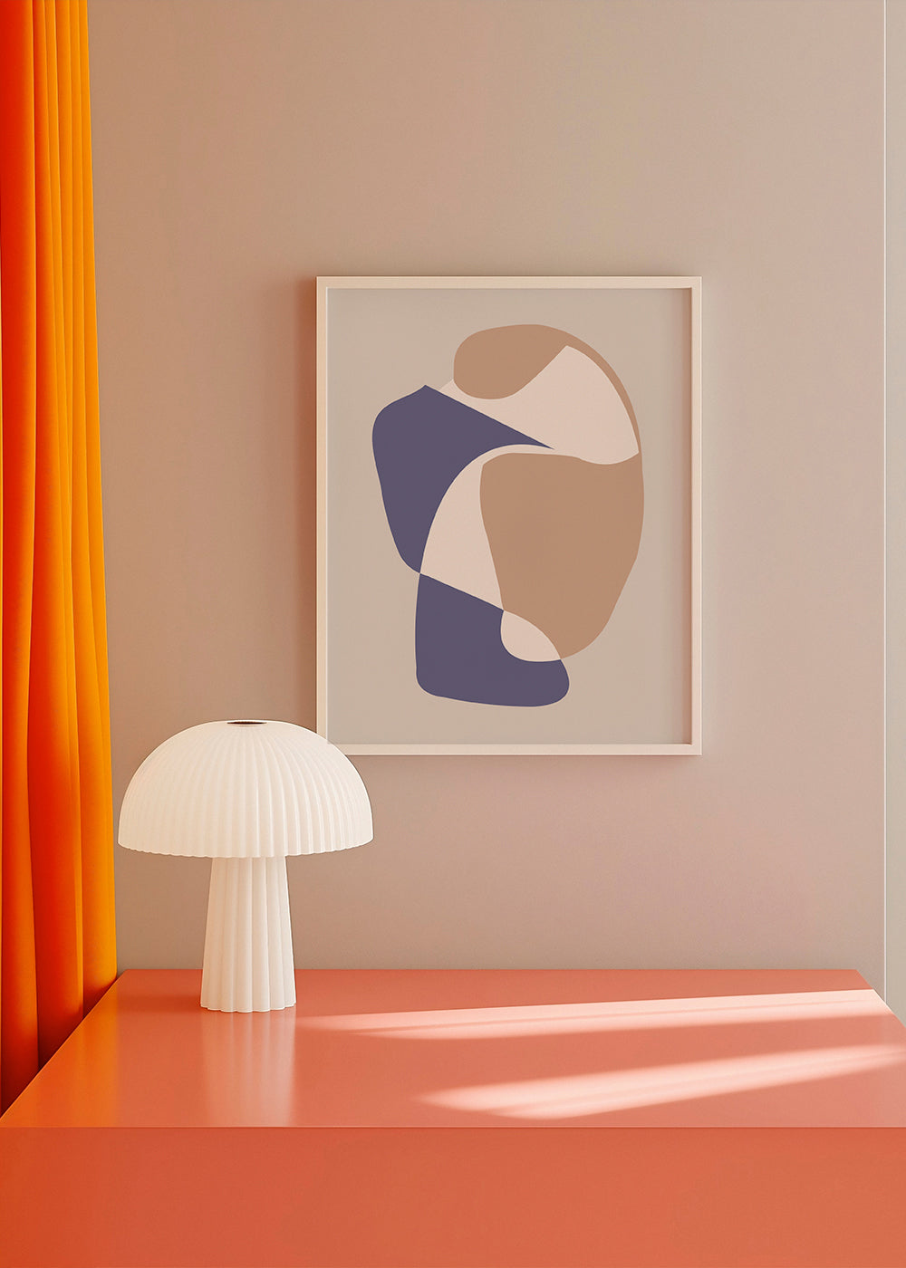 Abstract kunstwerk met organische vormen