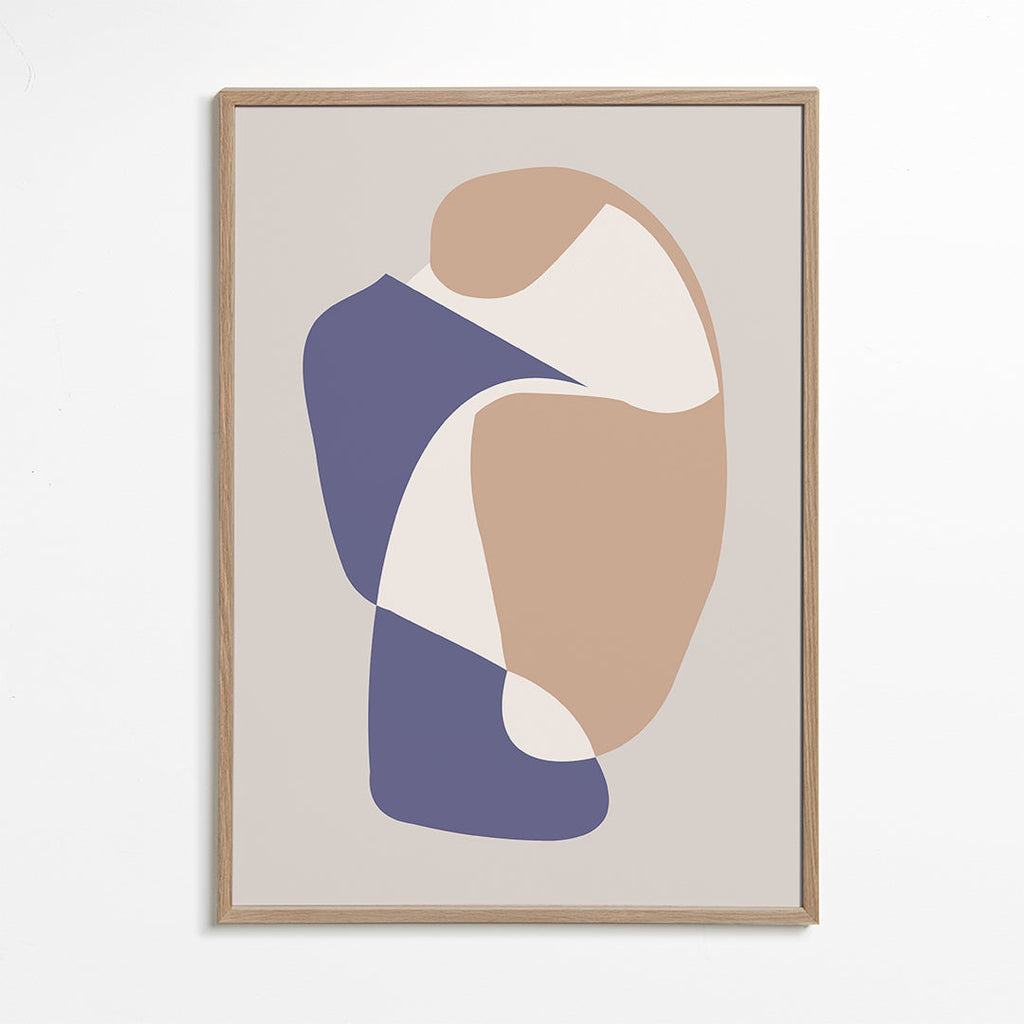 Abstract kunstwerk met organische vormen