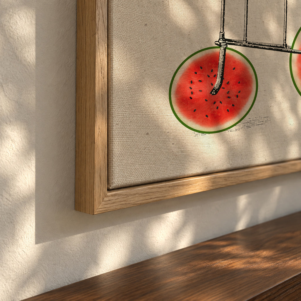 Melon bike - Framed canvas detail