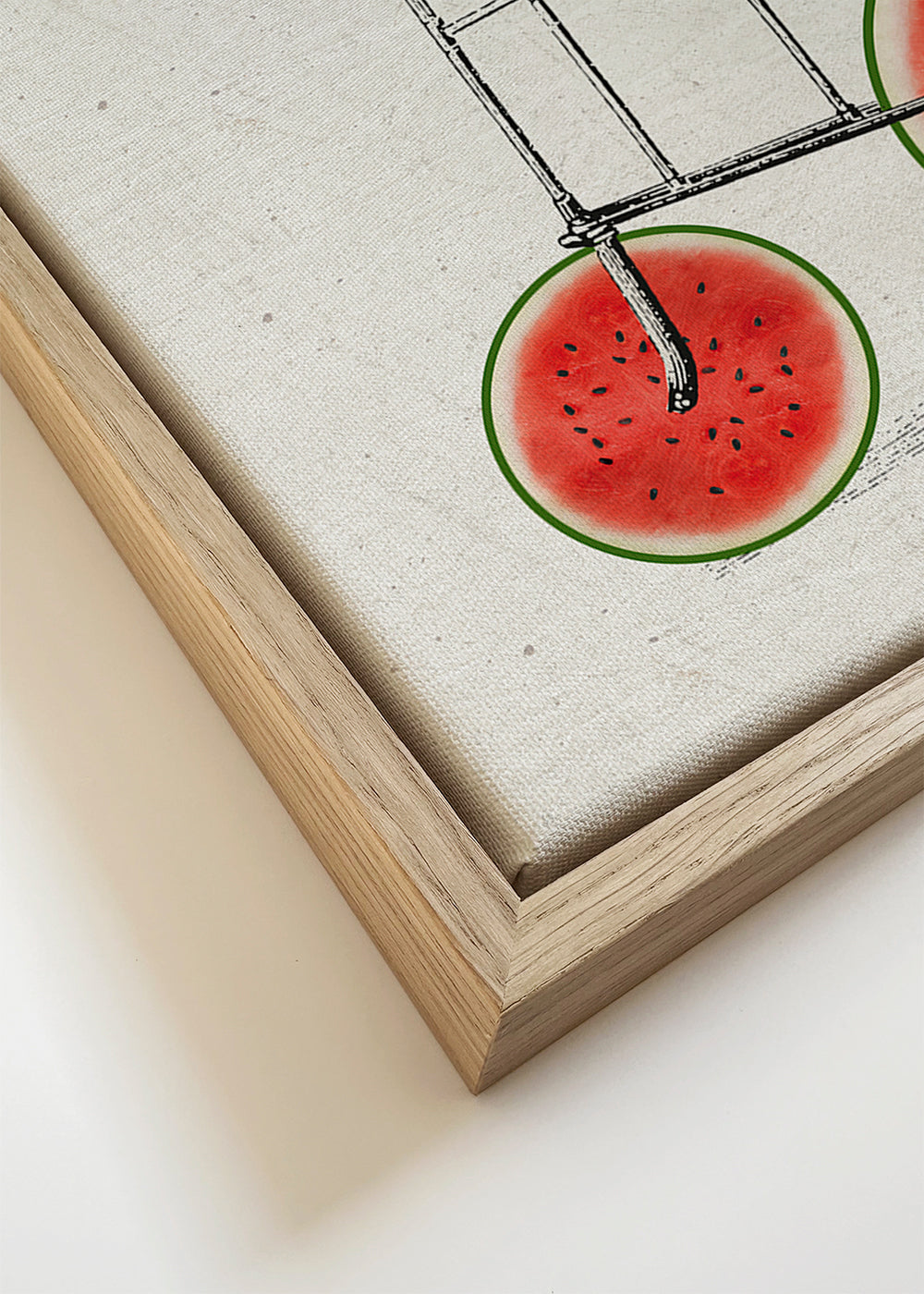 Keuken kunst met watermeloenfiets