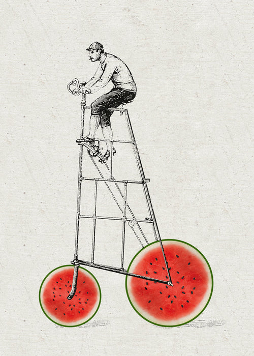 Keuken kunst met watermeloenfiets