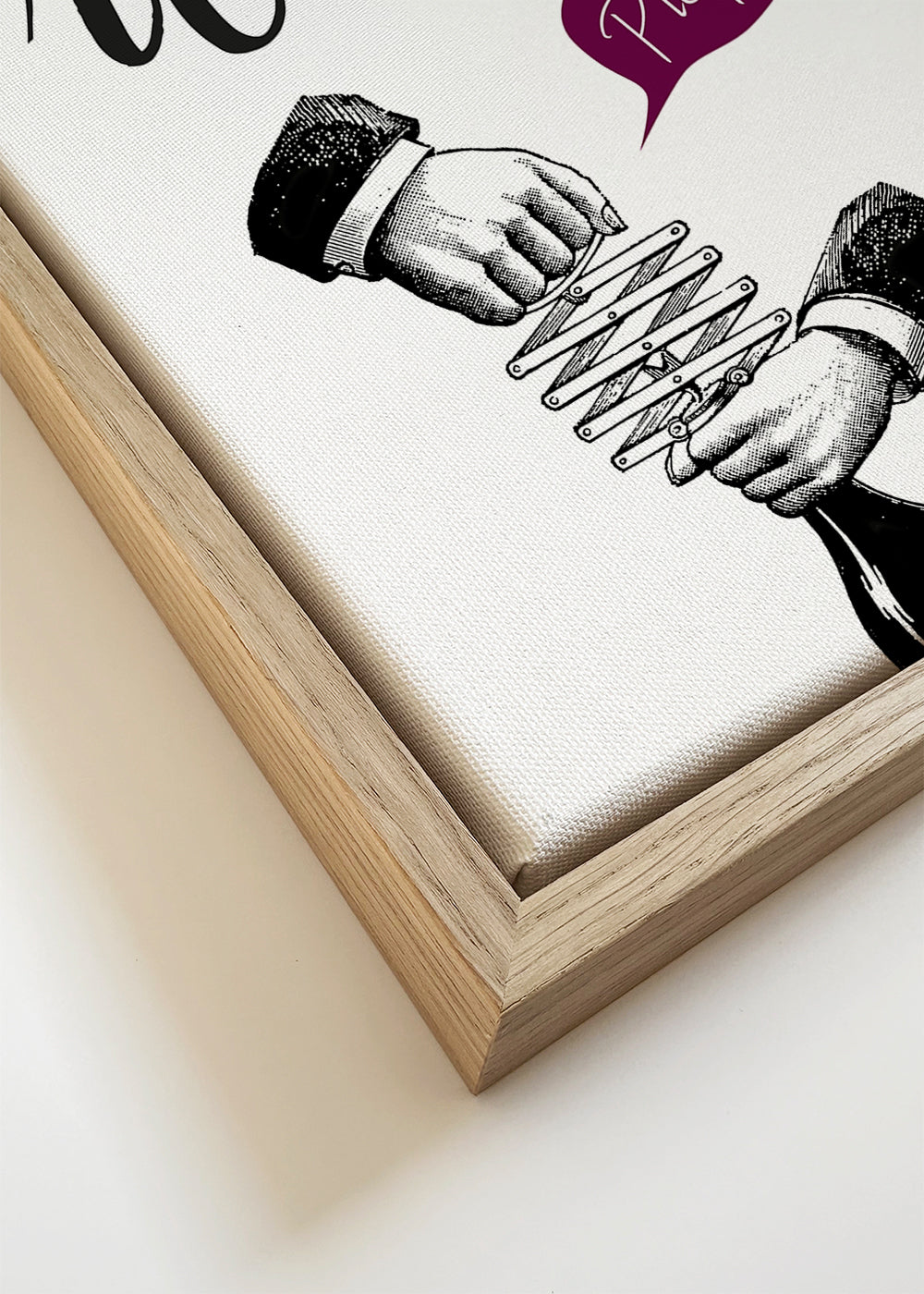 Keuken kunst 'Wine o'clock' typografie met vintage schets