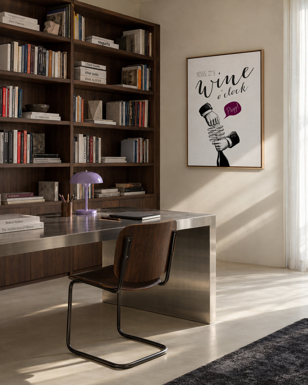 Wine o'clock - Framed canvas in an interior