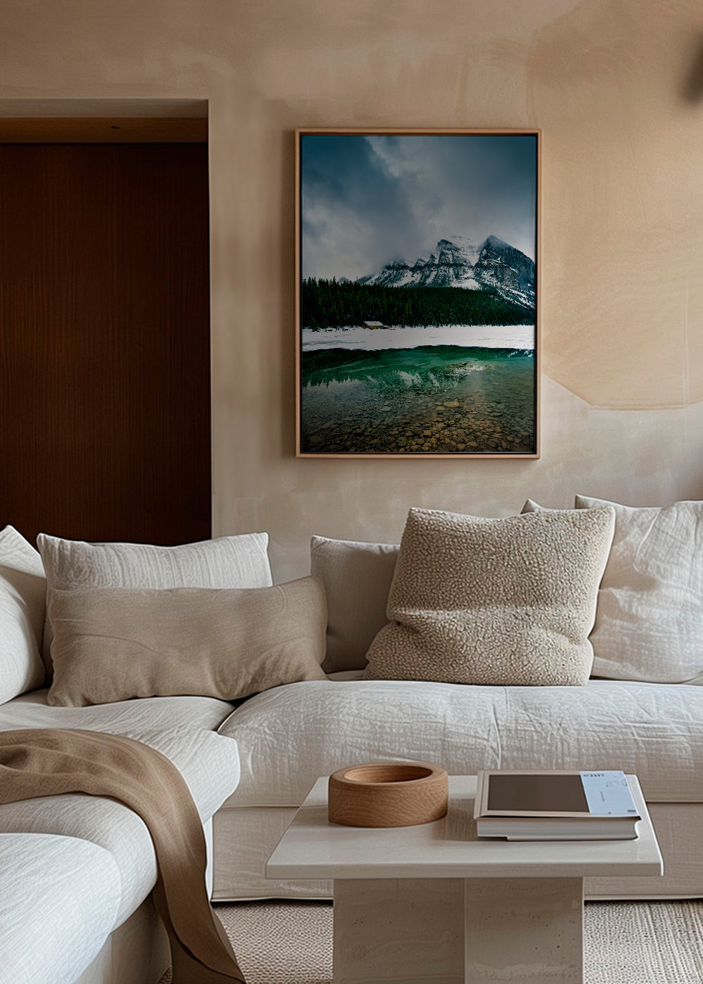 Landschap kunst met gletsjermeer