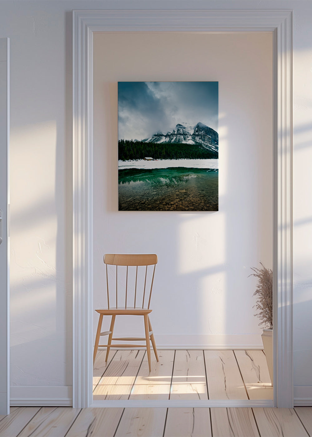 Landschap kunst met gletsjermeer