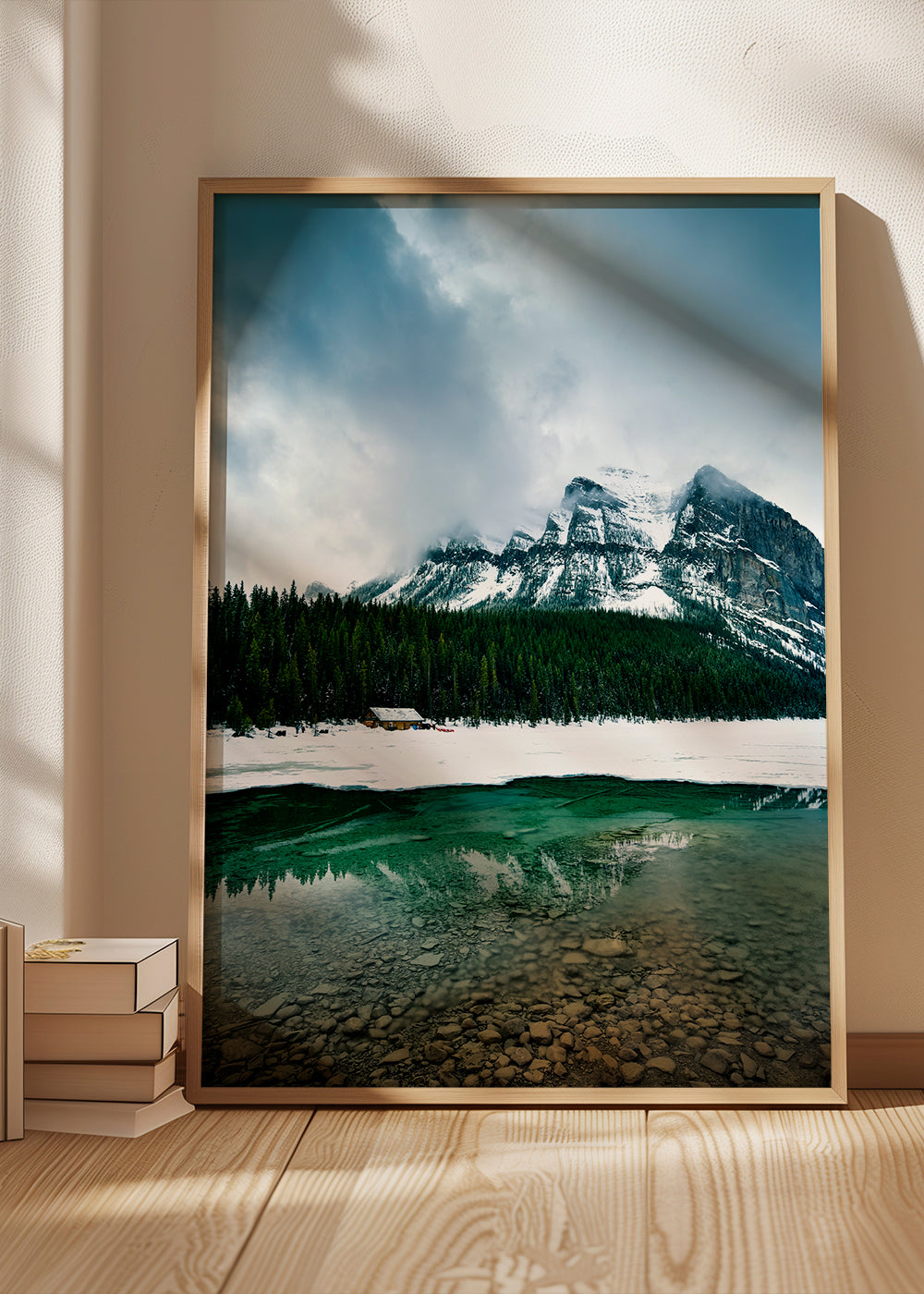 Landschap kunst met gletsjermeer