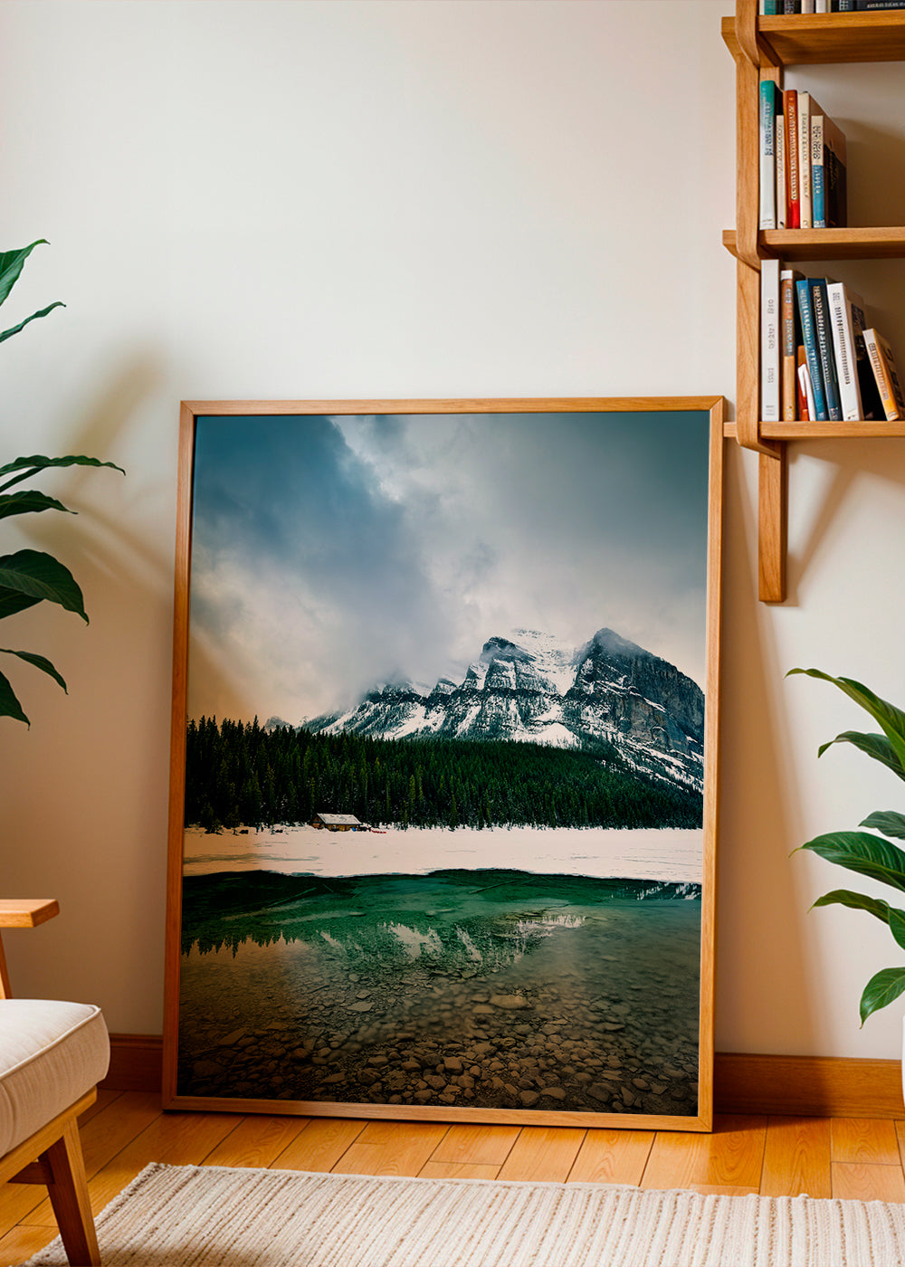 Landschap kunst met gletsjermeer
