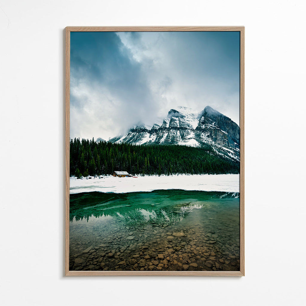 Landschap kunst met gletsjermeer