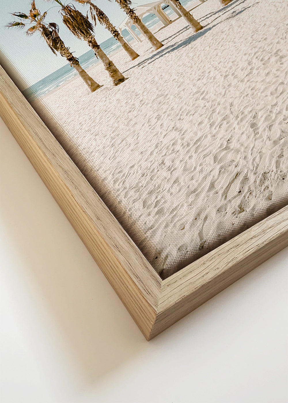 Landschap kunst met palmbomen op rustige strand