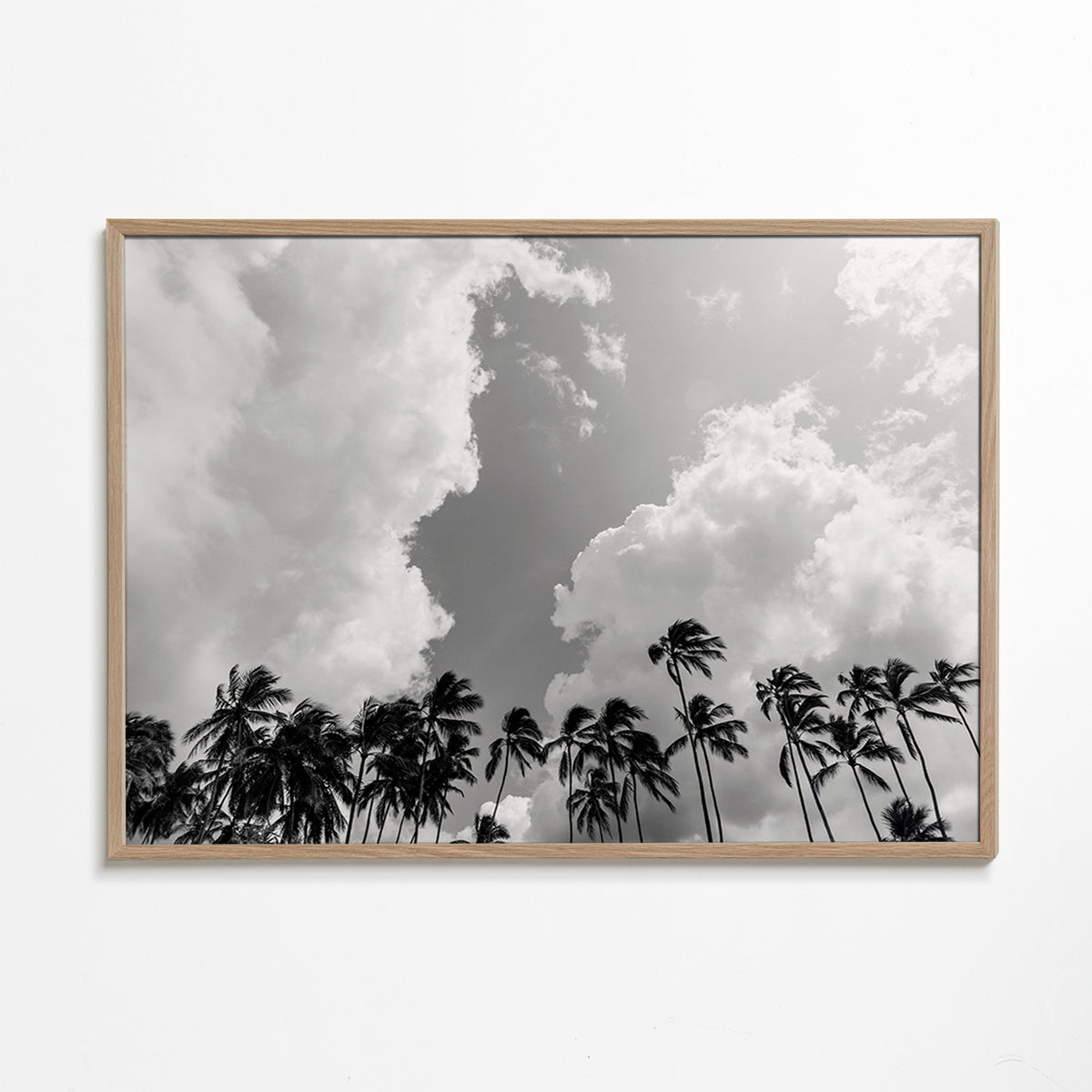 Landschap kunst met palmbomen en dramatische lucht – Oak Frame
