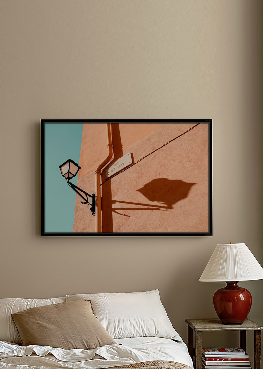 Keuken kunst Rue de May lantaarn en schaduw – Canvas1