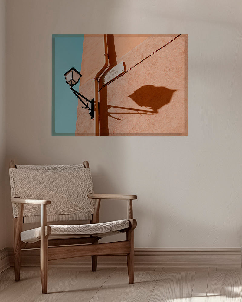 Keuken kunst Rue de May lantaarn en schaduw – Canvas