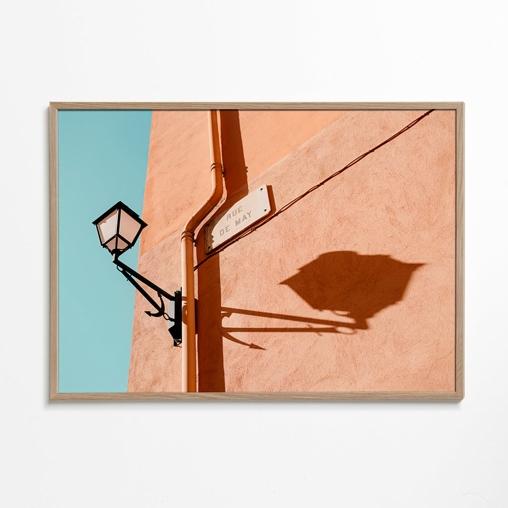 Keuken kunst Rue de May lantaarn en schaduw – Oak Frame