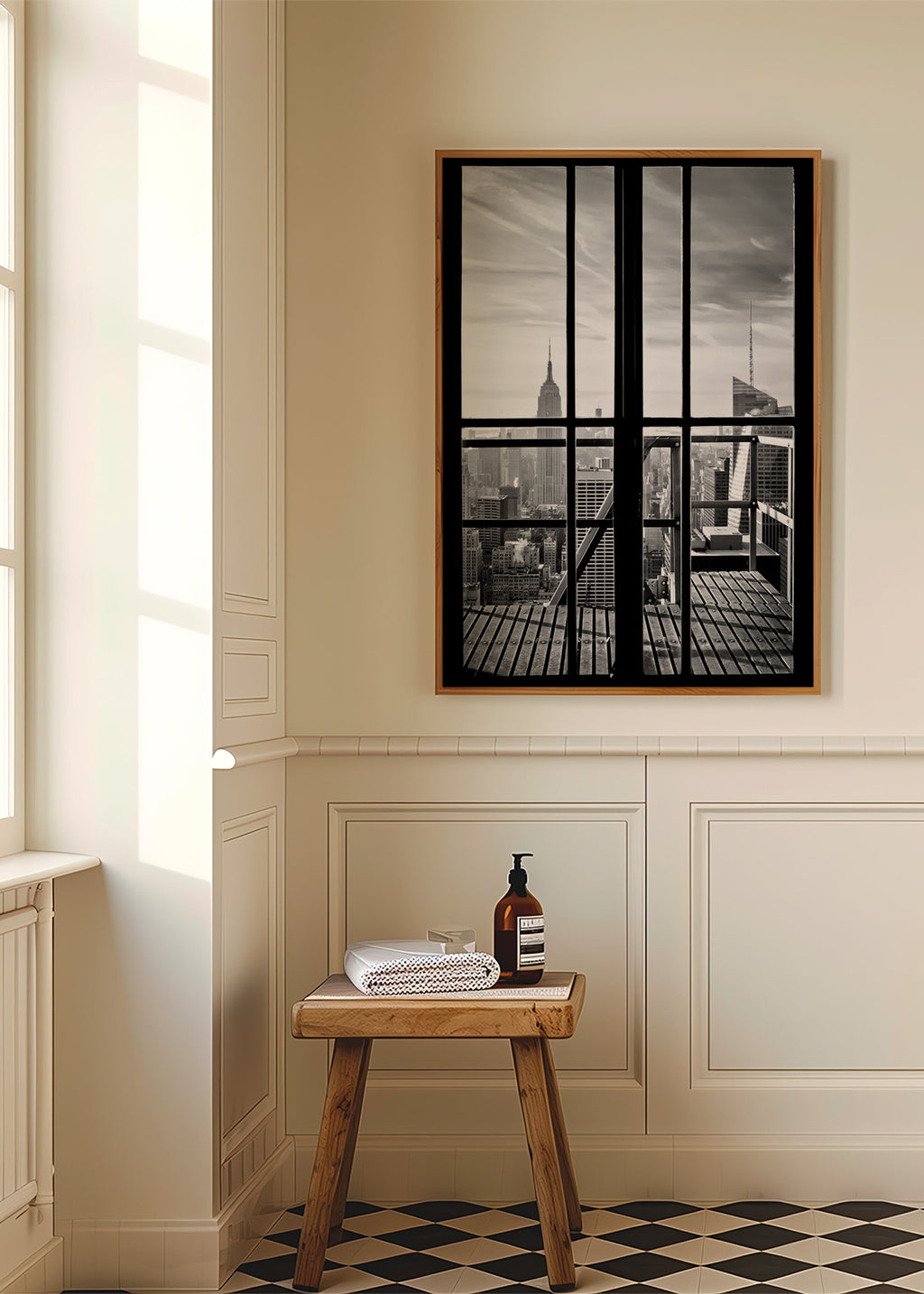 Stadsfoto met raam als kader – Product3