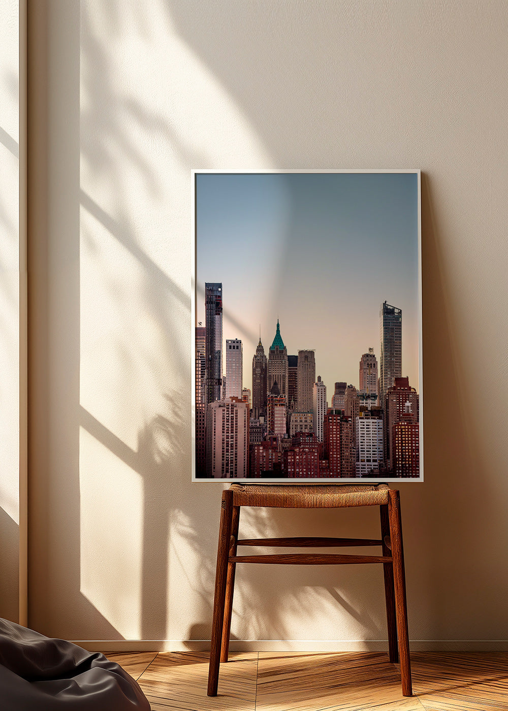 Stadsposter met skyline in de schemer – Product3