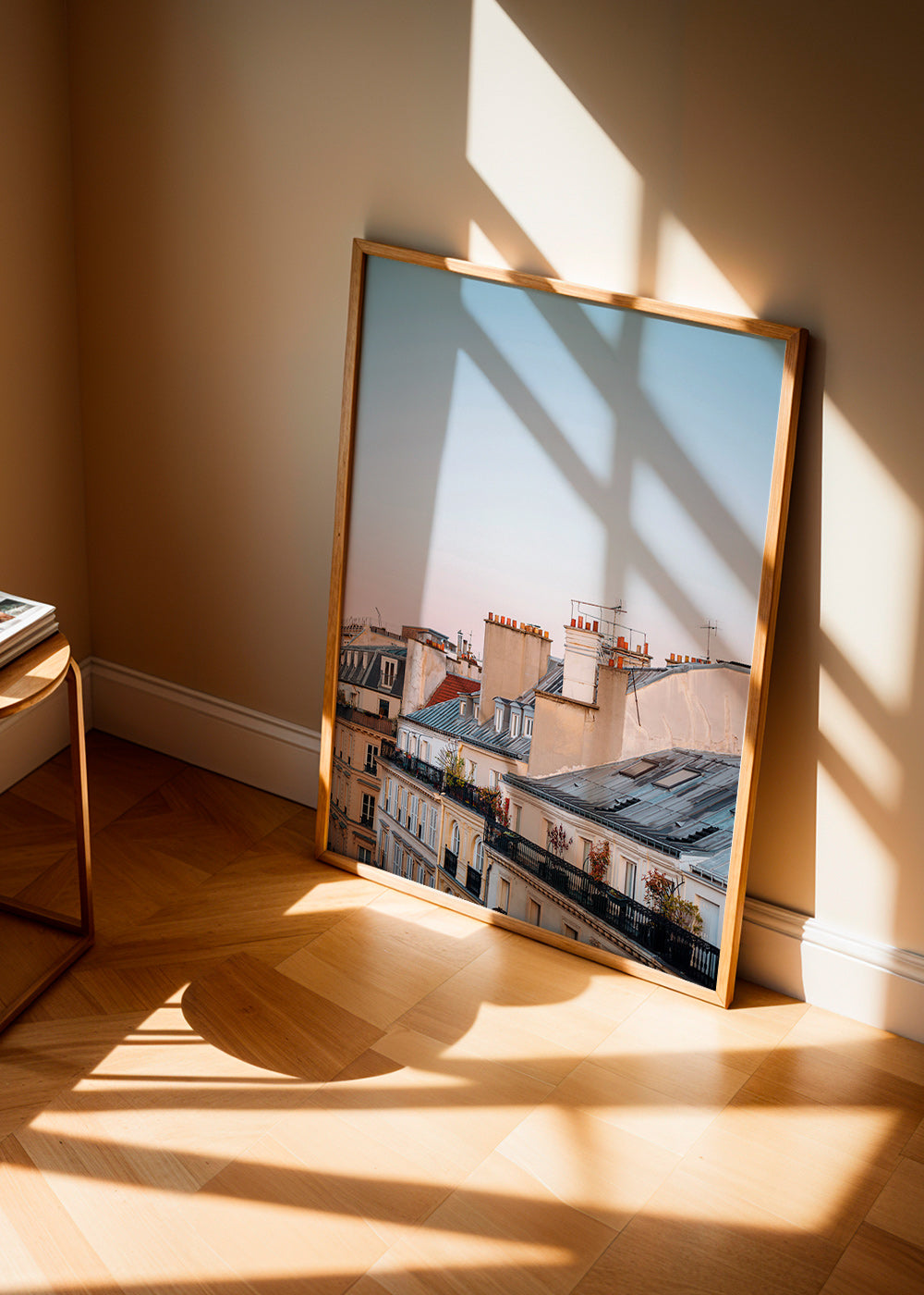 Stadsprent met daken bij zonsopgang – Product2