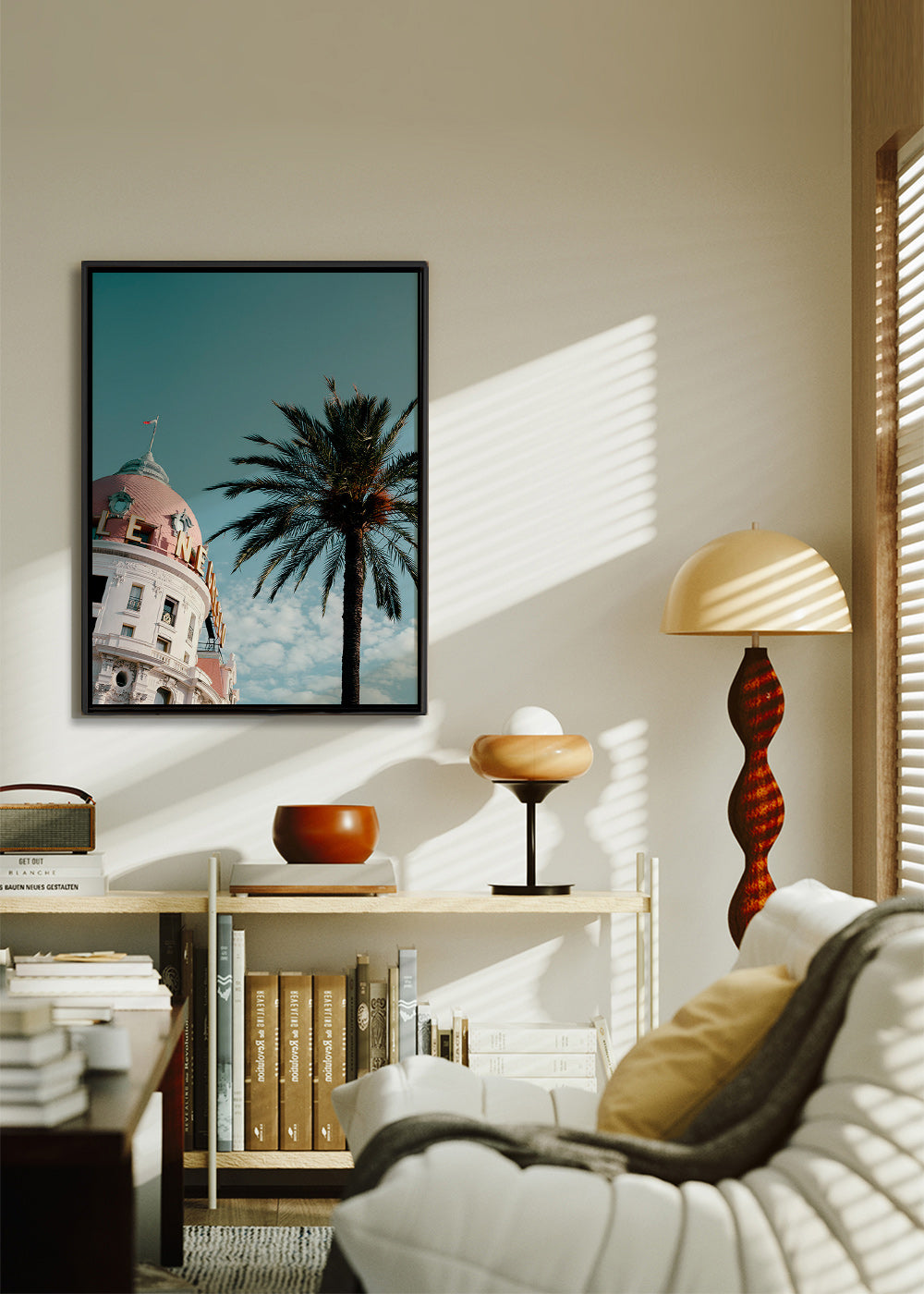 Keuken kunst Riviera koepel met palm – Canvas1