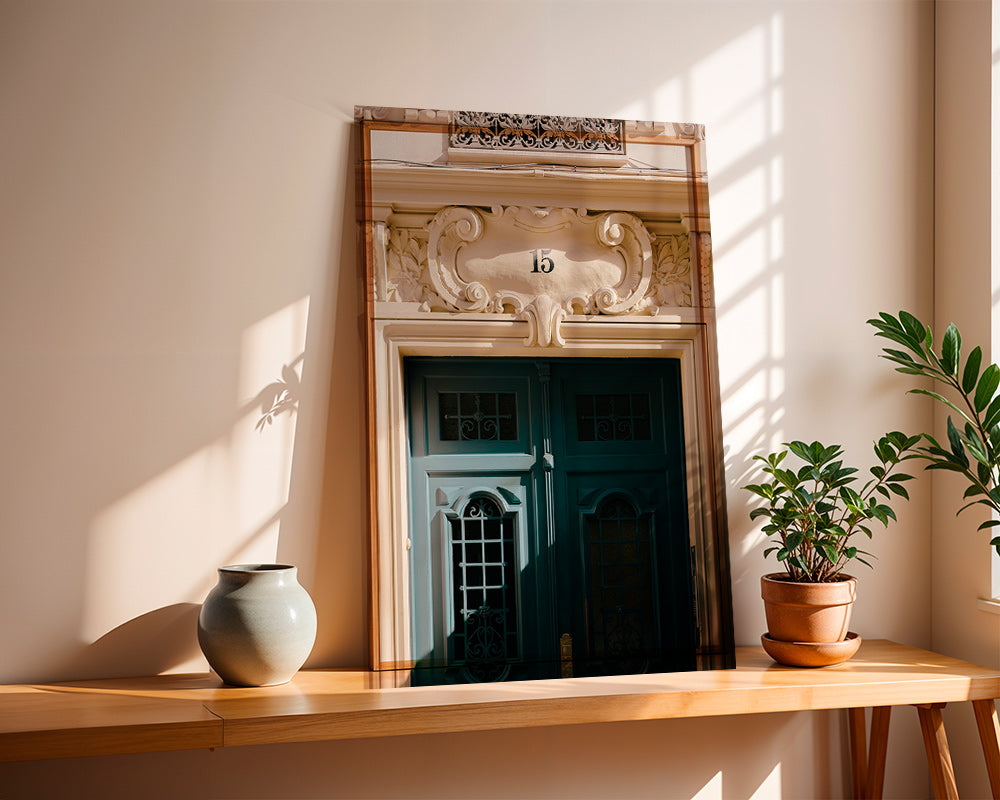 Keuken kunst: groene deur met nummer 15 – Product1