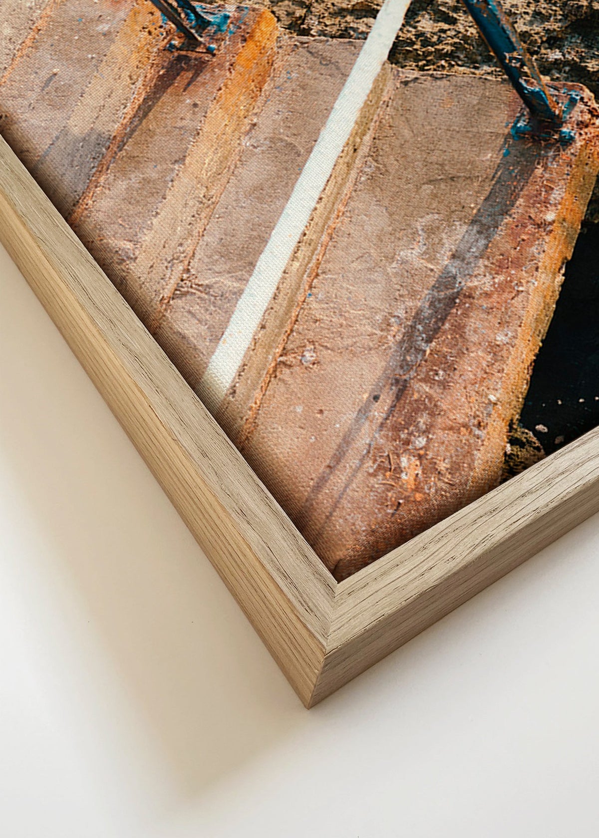 Landschap kunst: trap naar de zee – Canvas detail