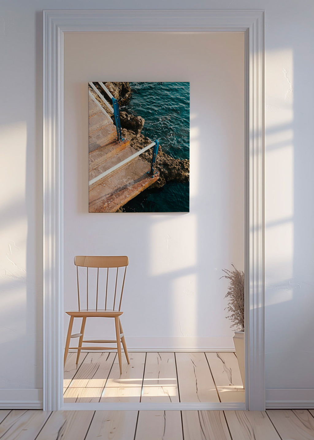 Landschap kunst: trap naar de zee – Canvas
