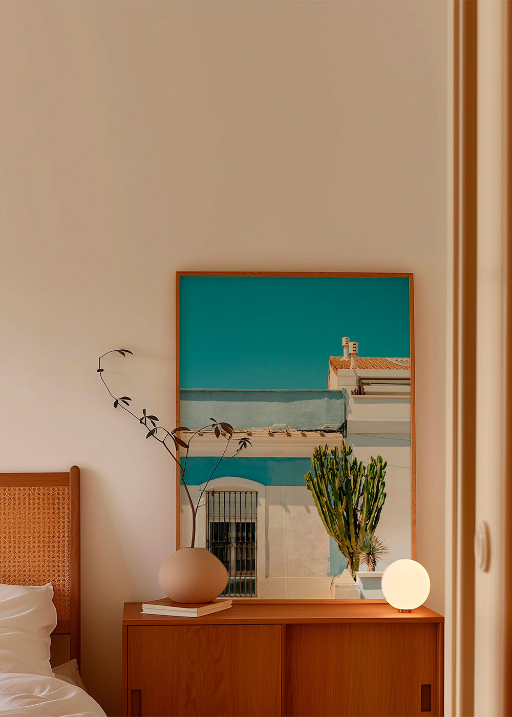 Botanische poster: mediterrane gevel met cactus – Product2