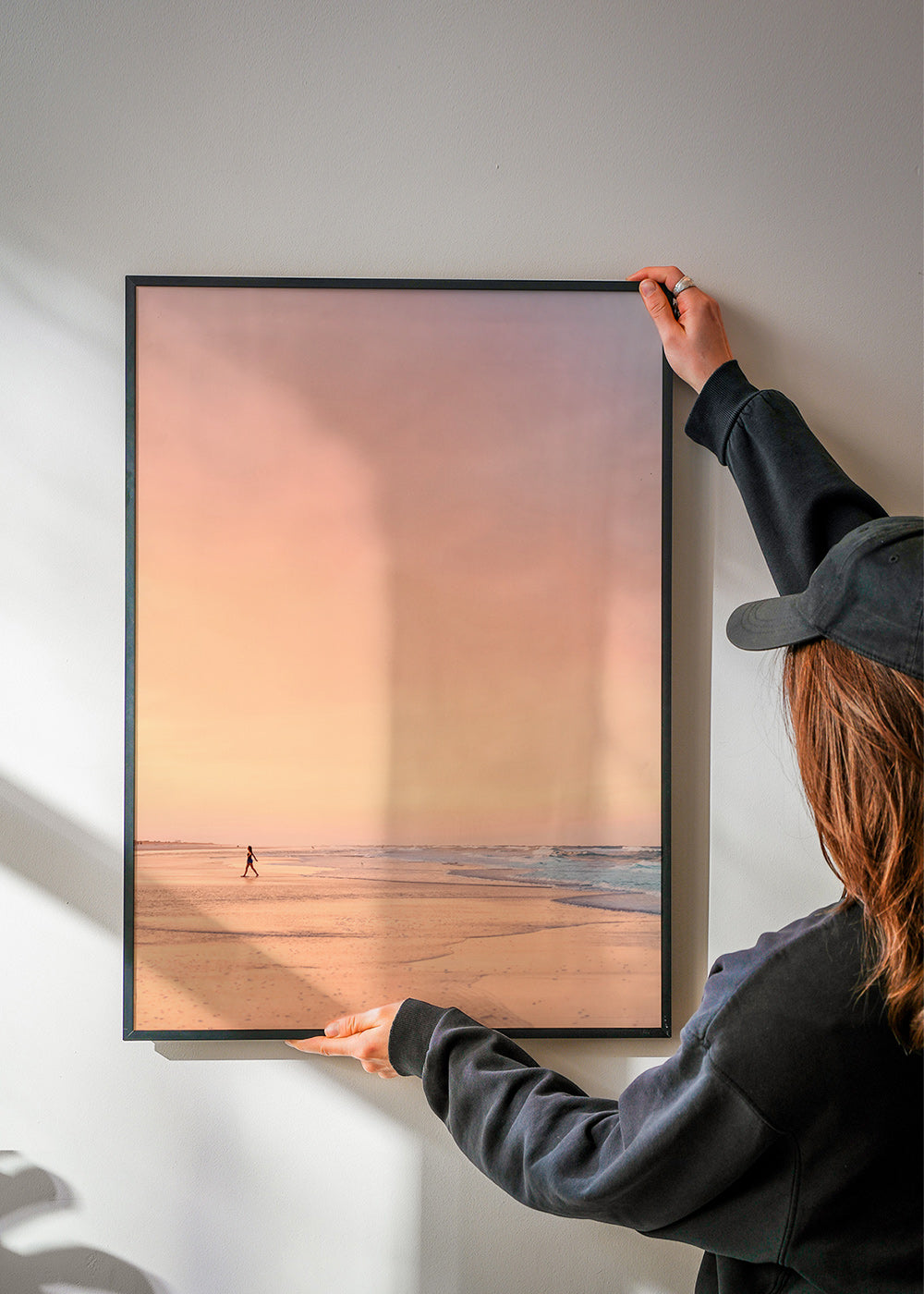 Landschap kunst: pastelkleurig strand bij zonsopgang – Product2