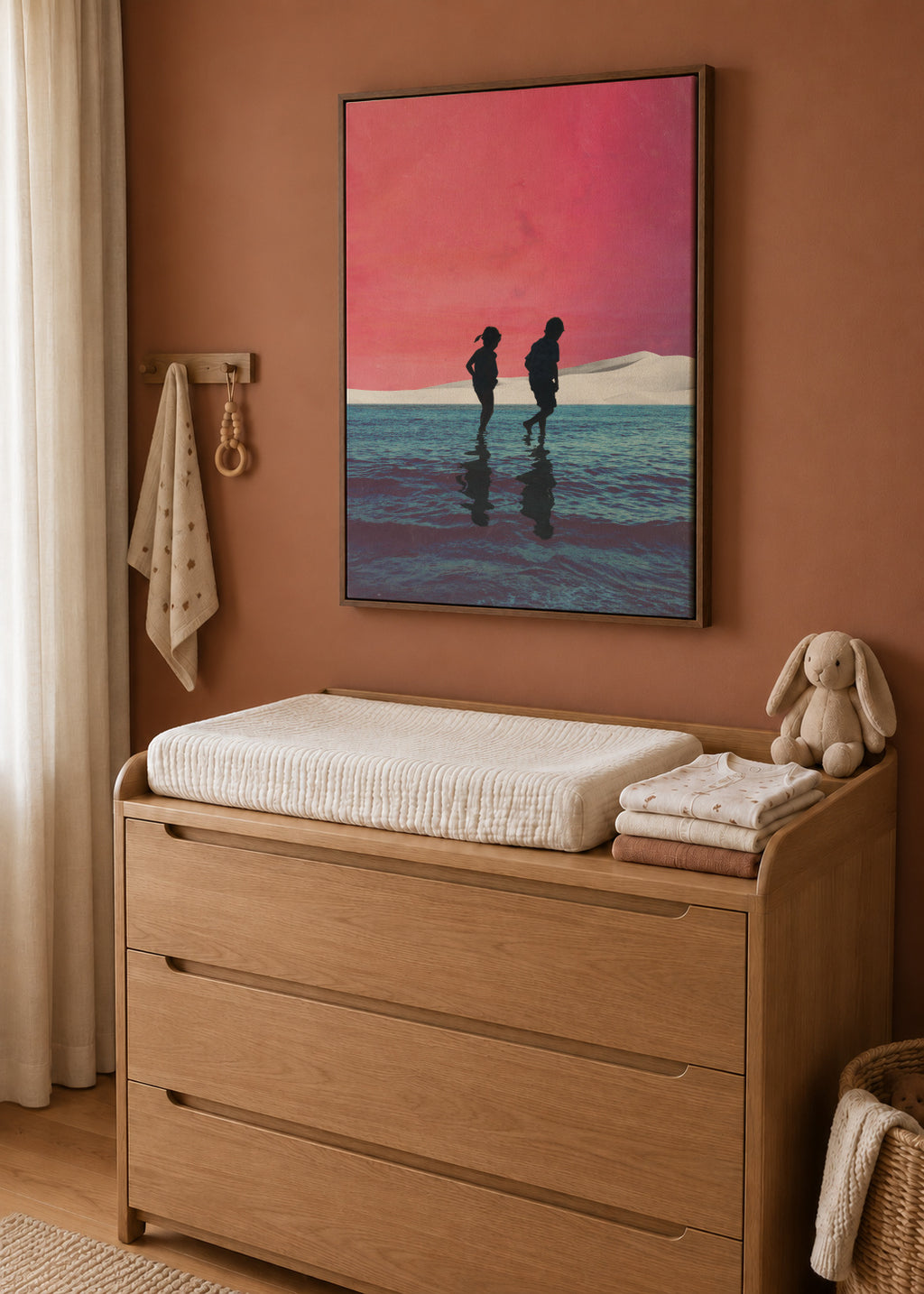 Until Dusk - Framed canvas in an interior