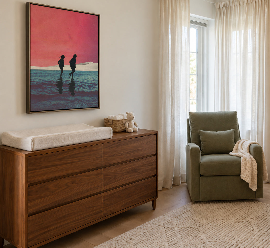 Until Dusk - Framed canvas in an interior