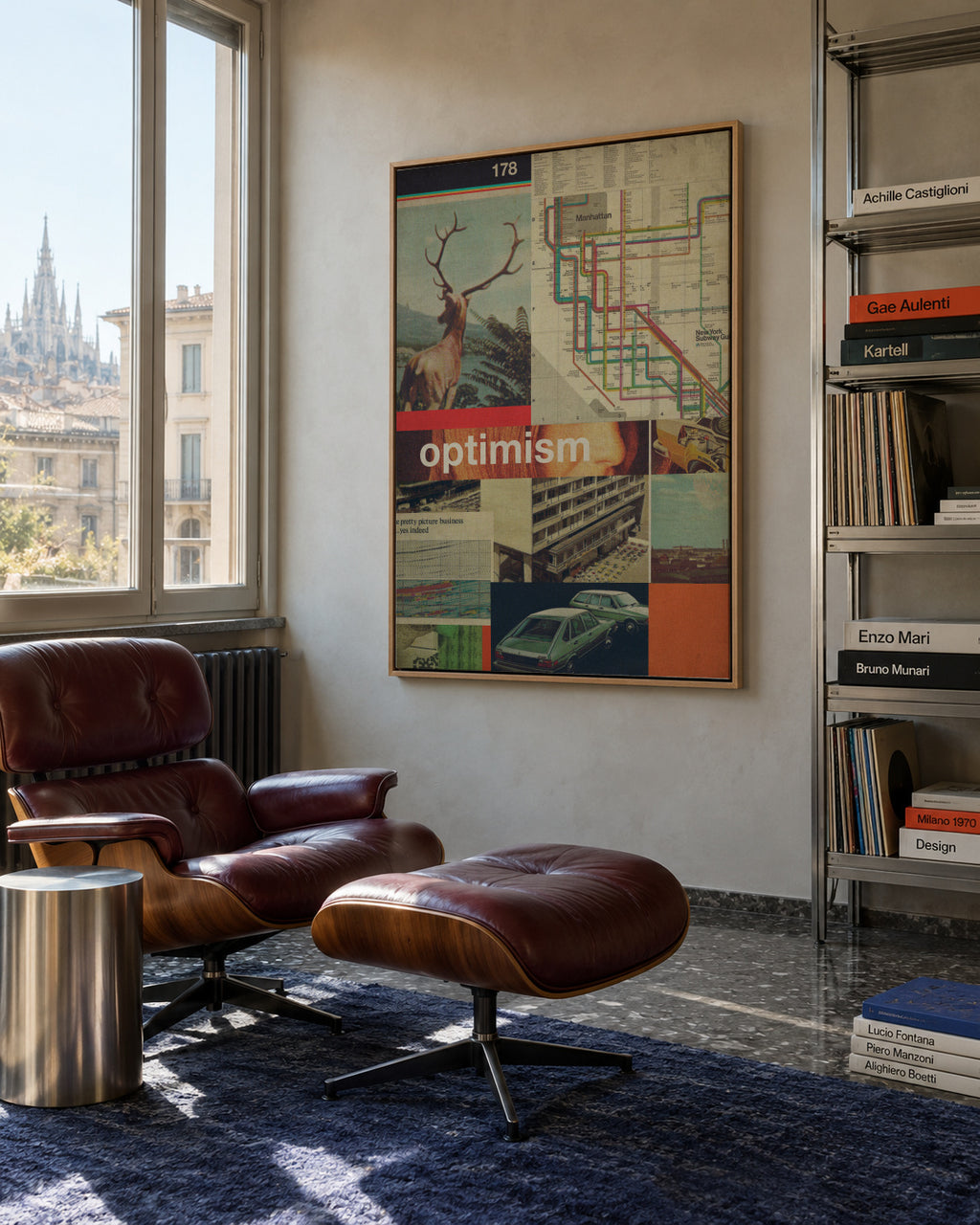 Optimism - Framed canvas in an interior