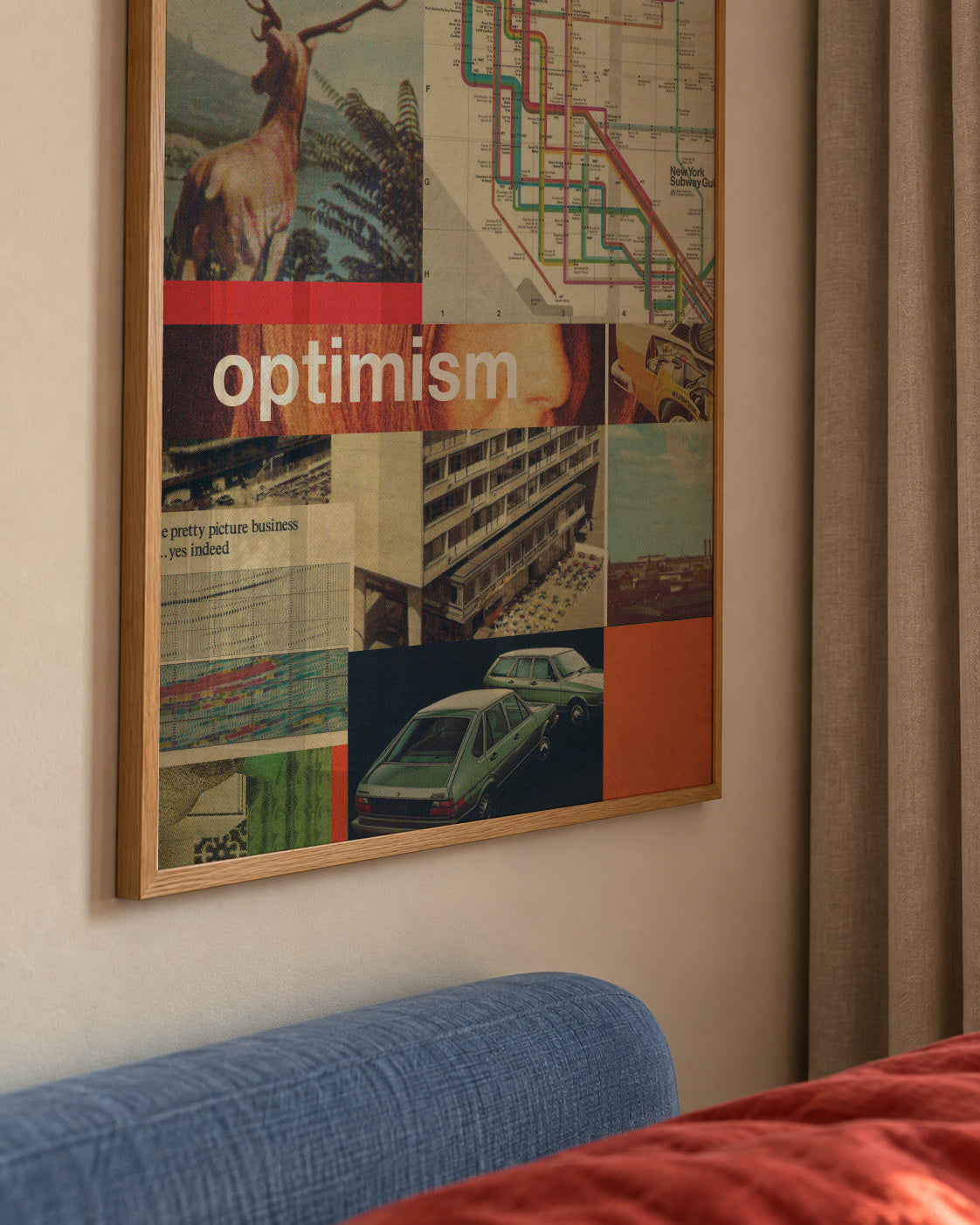 Optimism - Framed poster detail