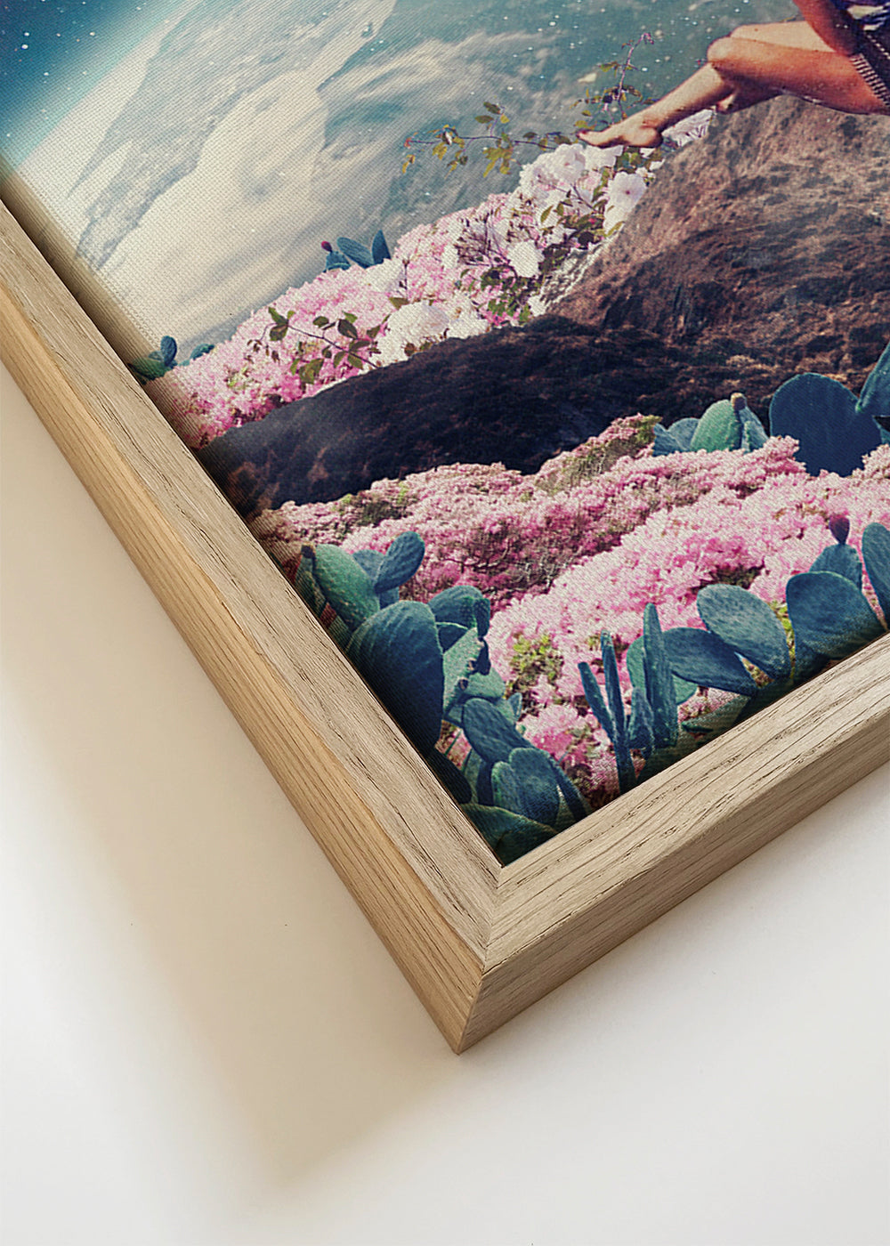 Botanische poster met reiziger en planeet