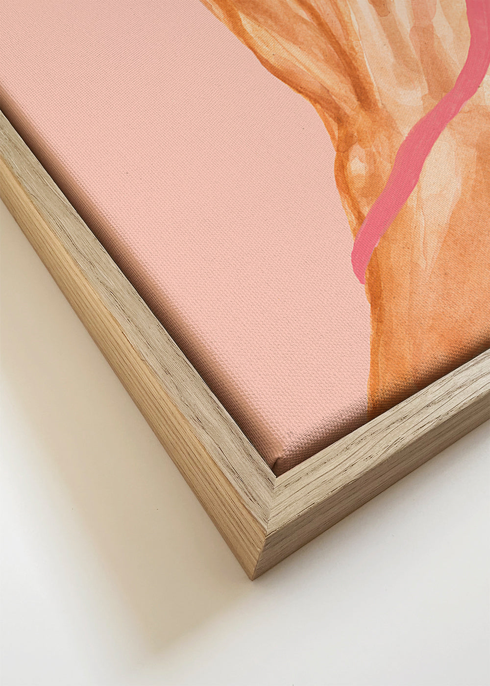 Illustratie hand met roze lint