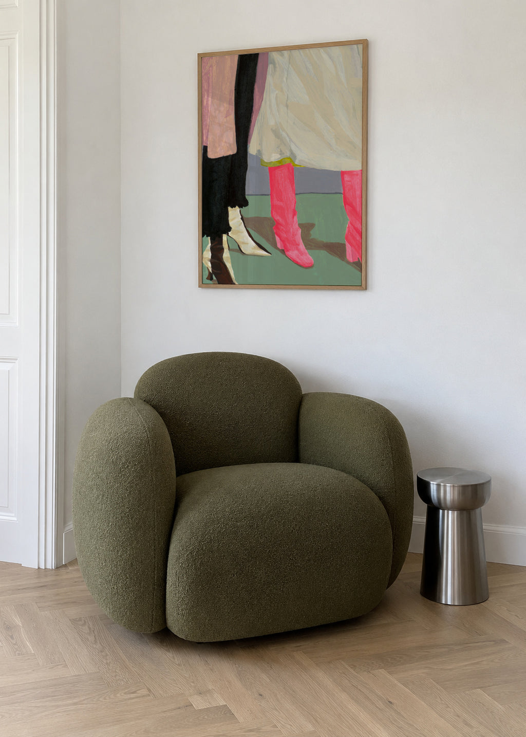 Siblings II - Framed poster in an interior