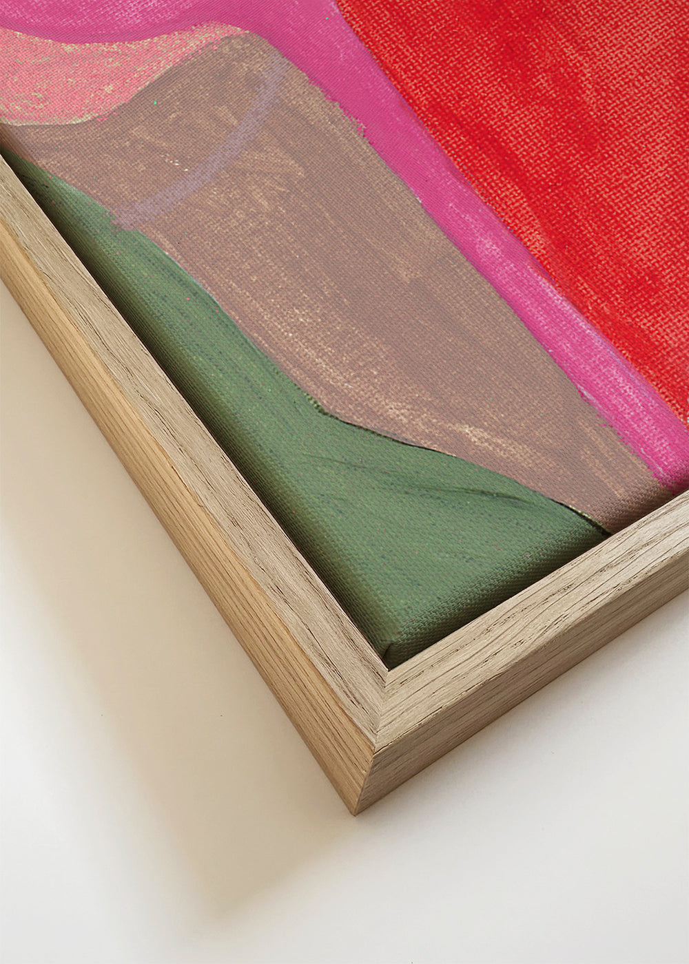 Abstract kunstwerk met rode organische vormen