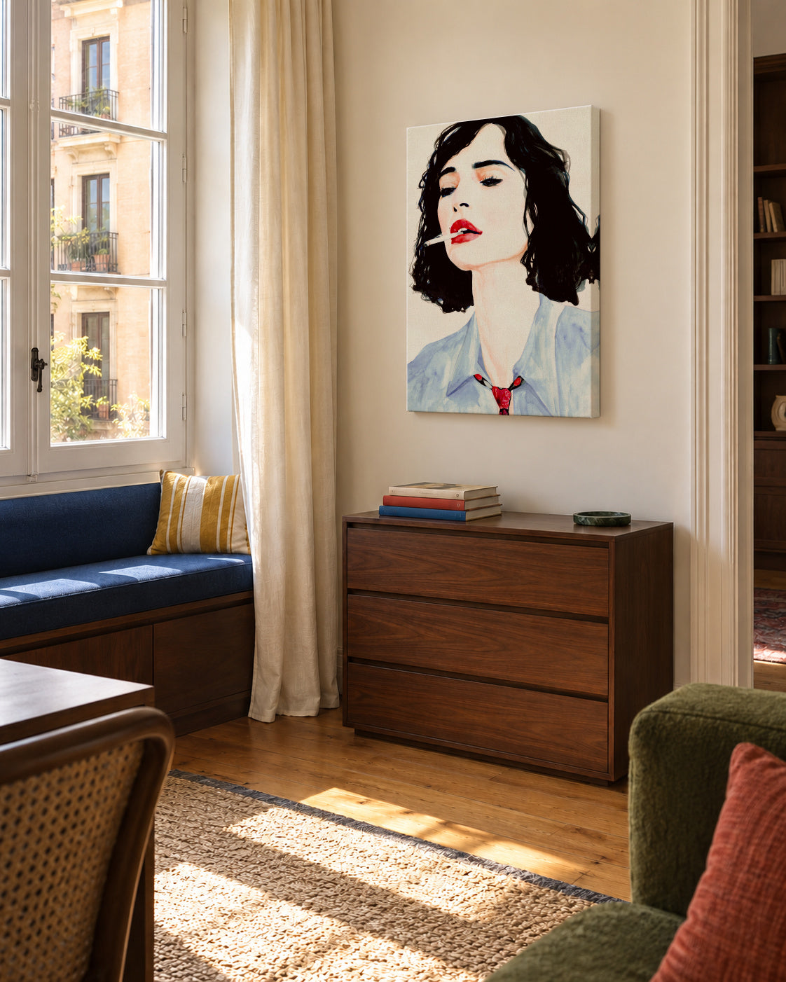 La rêve français - Unframed canvas in an interior